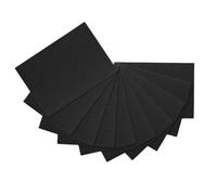 ODETOJOY | Lot de 10 plaques en carton ondulé noir, 21 x 30 cm (A4), 3 couches, pour bricolage, modélisme, cours scolaires, respectueux de l'environnement, recyclables