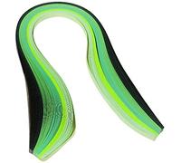 ODETOJOY Lot de 120 bandes de papier dégradé pour paperolles - 3 mm - Papier filigrane - Couleur arc-en-ciel - Longueur : 53,3 cm - Vert