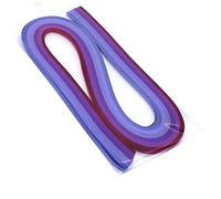 ODETOJOY Lot de 6 bandes de papier multicolore pour paperolles - 53,3 cm de long - 10 mm de large - Assortiment de bandes de quilling pour bricolage (violet)