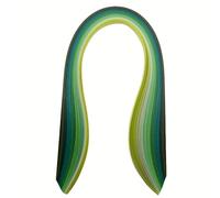 ODETOJOY Lot de 90 bandes de papier pour quilling multicolores assorties de 0,6 cm, 5 mm, de couleur foncée à claire (assortiment de nuances vertes)