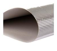 ODETOJOY Metallic Pearlescent Corrugated Cardboard Sheets 25x35cm - 10-Pack Shimmery Art Paper for 3D Crafts, DIY Projects & Classroom Use - Tear-Resistant, Premium Quality (Silver)