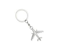 ODETOJOY Porte-clés en métal avec breloque en forme d'avion de combat, cadeau de remerciement, modèle de chasseur F16, Avion civil, Medium