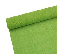 ODETOJOY Rouleau de Papier Crépon Vert Jaune 70g, 25 cm × 250 cm, Qualité Supérieure pour Fabrication de Fleurs & Décorations de Fête