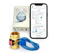 ODevice Kit Débitmètre Connecté - Détection et Alerte sur Fuites, Volume, Arrosage - Surveillance , télérelevé - WiFi ou Lora (WiFi/Secteur)