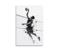 ODGYENGW Impression sur toile murale avec éclaboussures d'encre dynamique et mouvement athlétique 60 x 90 cm