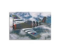 ODGYENGW Impression sur toile murale vintage F4F Hellcat Mk.I de la Seconde Guerre mondiale 30 x 45 cm