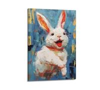 ODGYENGW Impression sur toile représentant un lapin - 60 x 90 cm