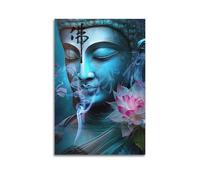 ODGYENGW Poster bouddhiste Zen sur toile décorative - 50 x 75 cm