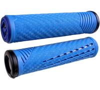 ODI Lock-On VTT CF - Bleu/Blanc VTT Commutateur