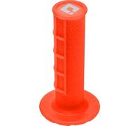 ODI - Paire de Poignées MX V2 Lock-on - Montage Rapide et Facile sans Colle ni Fil de Fer - Revêtement Semi-Gauffré Orange Fluo