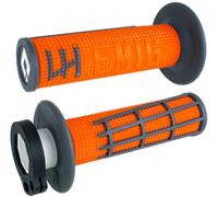 ODI Poignée 2T/4T MX V2 Lock-On Emig 2.0 V2 Moto Enduro Cross Orange / Gris