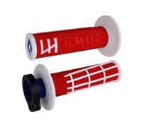 ODI Poignée 2T/4T MX V2 Lock-On Emig 2.0 V2 Moto Enduro Cross Rouge/Blanc