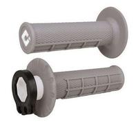ODI Grips Paire de poignées MX Lock-On V2 Half Waffle 2/4T Semi-gauffré Gris
