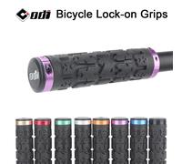 ODI RG01 poignées de guidon de vélo Rogue lock-on anti-dérapant Absorption des chocs poignée couverture Double verrouillage pour pièces de vélo vtt/route Black-Orange