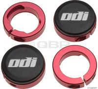 ODI Serrure Mâchoire Clamps W/ Capuchons à Pression Rouge Ensemble / 4