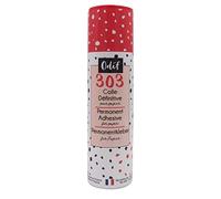 Odif - Colle Définitive Transparente pour Papier 303 en Spray - Idéal pour Loisirs Créatifs, Scrapbooking, Cartonnage - Compatible Papier, Carton, Photos, Végétaux - Fabriqué en France - Spray 250 ml