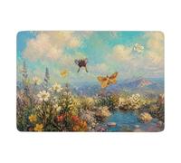 Odilon Redon Butterflies Tapis De Salon 150 X 100 Cm, Imprimé Déco De Noël | Tapis de salon pour l'automne, avec dos à points PVC antidérapants; pour petits espaces intérieurs