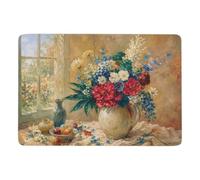 Odilon Redon Fleurs Tapis À Poils Courts 150 X 100 Cm, Imprimé Pour Chambre | Tapis intérieur doux avec dos à points PVC antidérapants; ajoute une touche douce et décorative; pour chambre