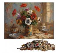 Odilon Redon Les Anemones Puzzle en Bois 300 pièces, Activité Intérieure | Le montage par zones du motif: une activité facile à interrompre puis reprendre en intérieur.