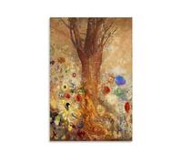 Odilon Redon Œuvres de peintres (Bouddha) - Impression sur toile - Impressions sur toile d'œuvres d'art pour décoration de chambre à coucher, salon - 50 x 75 cm