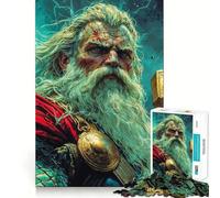 Odin, Dieu Nordique de la Guerre, Puzzle de 1000 pièces pour Adolescents, Jeu de réflexion, Jouet à Faire à la Maison, découpe Nette, Cadeau Parfait (50x75cm)