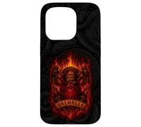 Odin Draugr Valhalla Viking Skull - Norse Mythology - Fire Coque pour iPhone 15 Pro