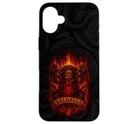 Odin Draugr Valhalla Viking Skull - Norse Mythology - Fire Coque pour iPhone 16 Plus