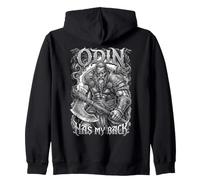 Odin Has My Back Viking Warrior Mythologie Norse Ravens Sweat à Capuche