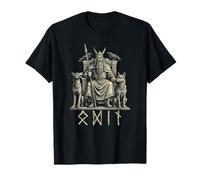 Odin Loups Corbeaux Odin Wotan Nordique Viking Dieu Viking T-Shirt
