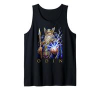 Odin Mythologie Nordique Sacré Corbeau Lightning Icône Art Sacré Débardeur