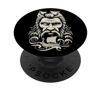 Odin Valhalla Odin Bateau Viking Corbeaux et Loups PopSockets PopGrip Adhésif