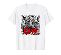 Odin Viking, Dieu Nordique, Corbeaux, Loups, Valhalla T-Shirt
