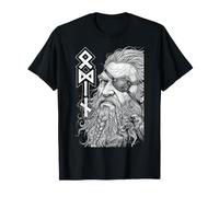 Odin Viking Warrior God Runes Ravens Mythologie Nordique T-Shirt