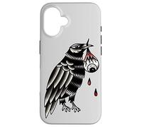 Odins Raven Huggin Munnin Blackwork Mythologie Viking Nordique Coque pour iPhone 16