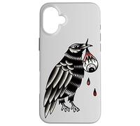 Odins Raven Huggin Munnin Blackwork Mythologie Viking Nordique Coque pour iPhone 16 Plus