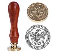 Odins Raven Viking Rune Vegvisir Wax Stamp Crow Viking Rune Sealing Wax Stamp pour le sceau de lettre Emballage d'invitation de mariage personnalisé