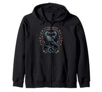 Odin's Ravens Huginn and Muninn Nœud Celtique Viking Sweat à Capuche