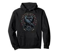 Odin's Ravens Huginn and Muninn Nœud Celtique Viking Sweat à Capuche