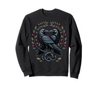 Odin's Ravens Huginn and Muninn Nœud Celtique Viking Sweatshirt