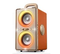 ODIOMX Enceinte Bluetooth Portable, 240 W (Peak) Party Speaker, Son Puissant,Super Bass, 20 h, Stéréo TWS, Idéale pour Party, Camping, Plage, Maison et activités de Plein air (Orange)
