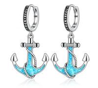 Odisntone Boucles d'Oreilles pour Hommes, Creoles Viking, Noir, Celtes