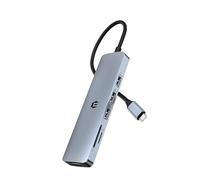 oditton Hub USB C, adaptateur USB C 6 en 1, USB 3.0, HDMI 4K, double ports USB 2.0, lecteur de carte SD/TF, station d'accueil compatible avec les ordinateurs portables Mac Pro/Air et autres appareils