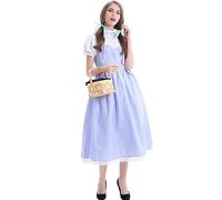 Odizli Costume d'Alice au pays des merveilles pour femme - Robe de princesse pour Halloween, Noël, carnaval, cosplay - Plaid Alice - Taille L
