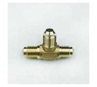ODJDNLKLWN Connecteur pour tuyau de conduit, connecteur en T en laiton à 3 voies pour climatisation, connecteur évasé de 1/4", 3/8", 1/2" et 3/4". Adaptateur (pas de noix, 12,7 mm 1L2 Inch_tee)