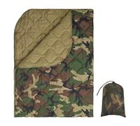 ODJDNLKLWN Sac de couchage militaire avec doublure de Poncho camouflage, couverture militaire for voyage, randonnée, Camping, voiture de survie en plein air(Woodland)