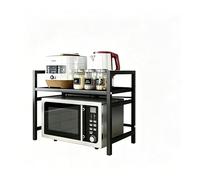 ODJDNLKLWN Support de rangement for four à micro-ondes, support rétractable de cuisine, comptoir domestique multifonctionnel, cuiseur à riz, support de rangement for four(Black)