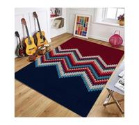 ODJDNLKLWN Tapis de sol en Carpe à motif géométrique, Texture Chevron, Style ethnique, facile à nettoyer, for salon, chambre à coucher, décoration de maison(2603041086,60x90cm24x35in)