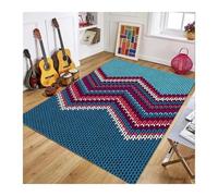 ODJDNLKLWN Tapis de sol en Carpe à motif géométrique, Texture Chevron, Style ethnique, facile à nettoyer, for salon, chambre à coucher, décoration de maison(2603041089,60x90cm24x35in)