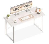 ODK Bureau 120x48 cm, Bureau d'ordinateur Multifonction pour Le télétravail et Les études, Design Simple pour Chambre, Blanc
