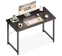 ODK Petit Bureau 100x48 cm, Bureau d'ordinateur Multifonction pour Le télétravail et Les études, Design Simple pour Chambre, Noir